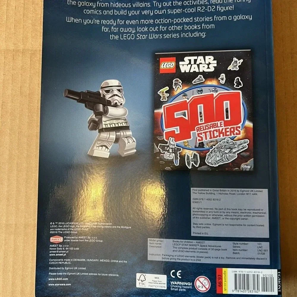 NEW Lego Comics Activity Book Star Wars Space Adventures + R2-D2 Mini Figure